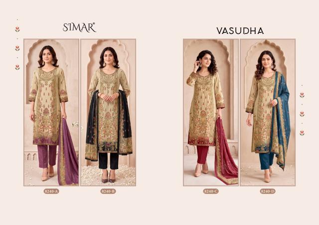 Glossy simar vasudha warli print dress material wholesale